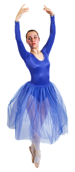 Ballerinain Blue Performing PNG