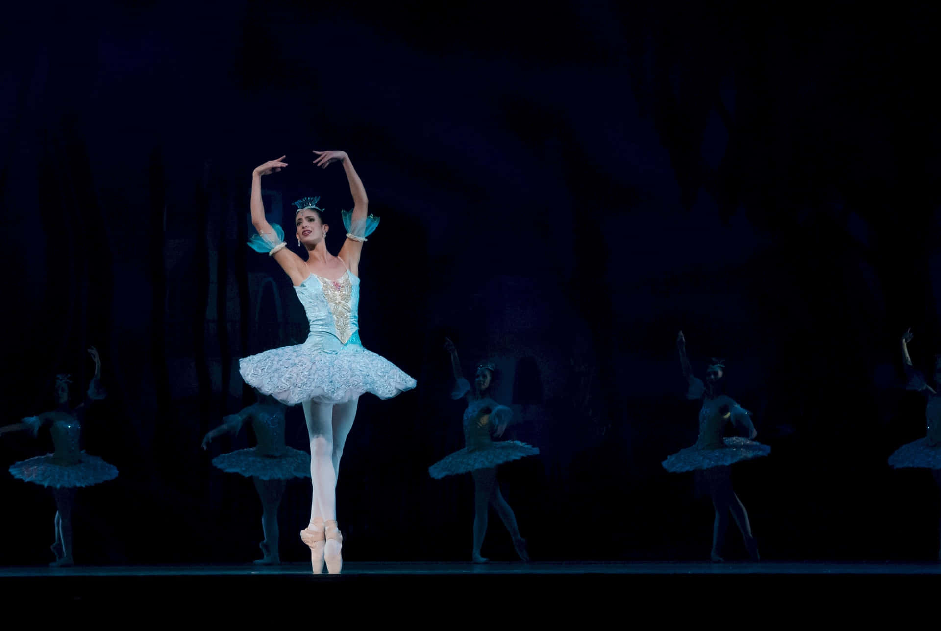 A Ballet Dancer In A Blue Tutu