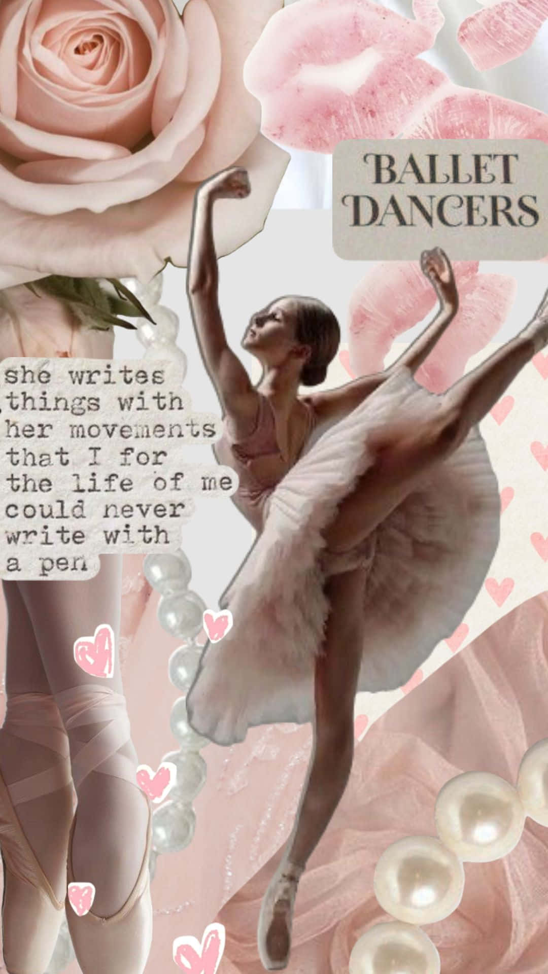 Ballet Dancer Elegance Collage Wallpaper
