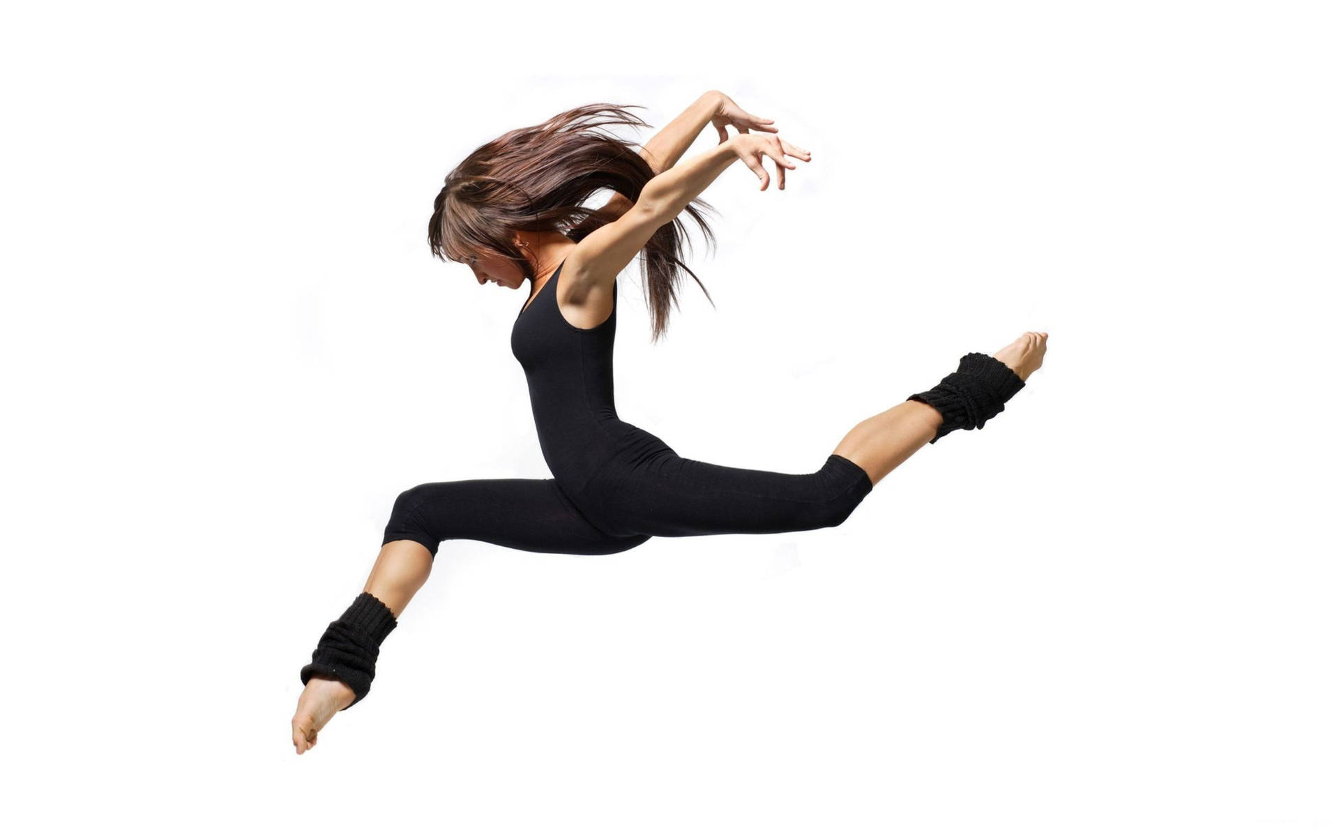 Ballet Dancer In Black Outfit Wallpaper