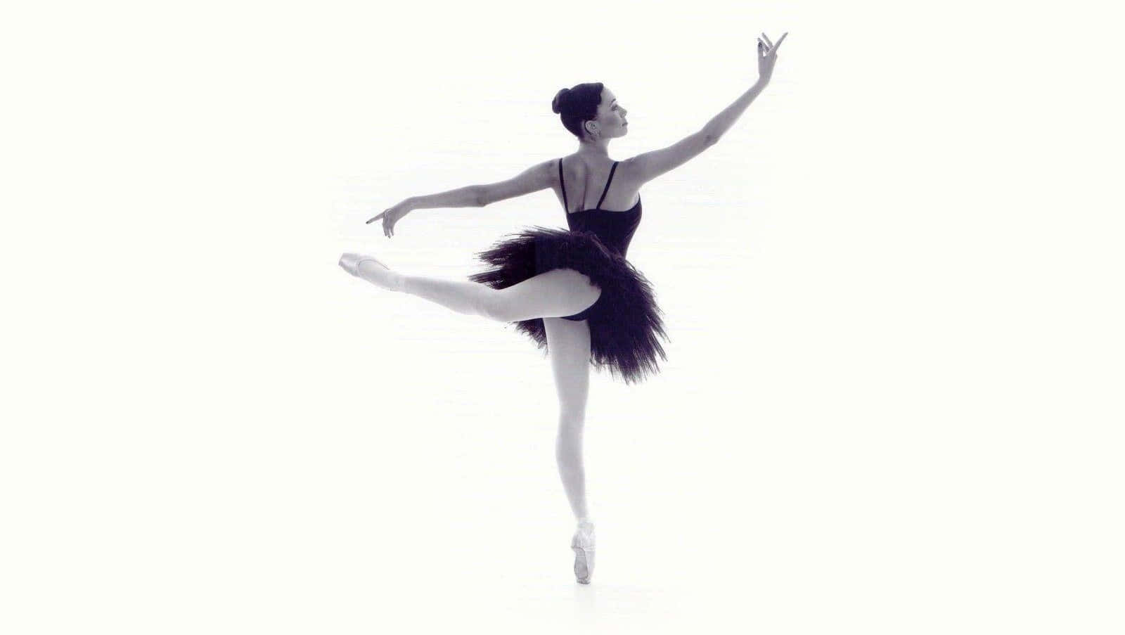A graceful ballerina pirouette amidst the graceful snowfall.