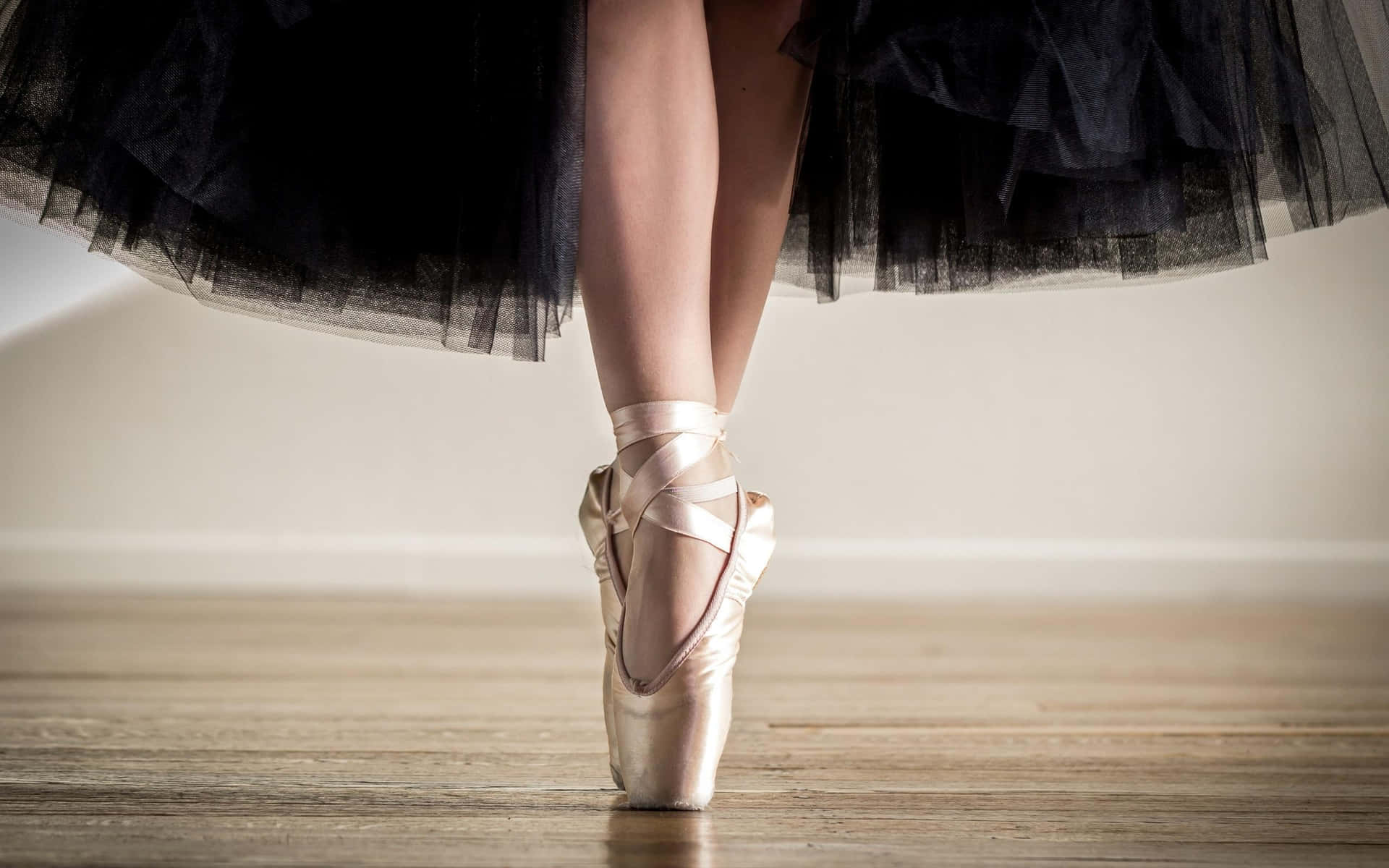 A Ballet Dancer's Feet In A Tutu Wallpaper