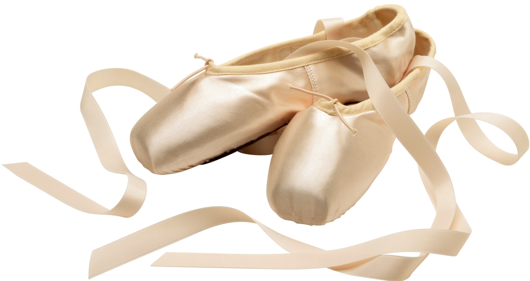 Ballet Pointe Shoes Beige Ribbon SVG