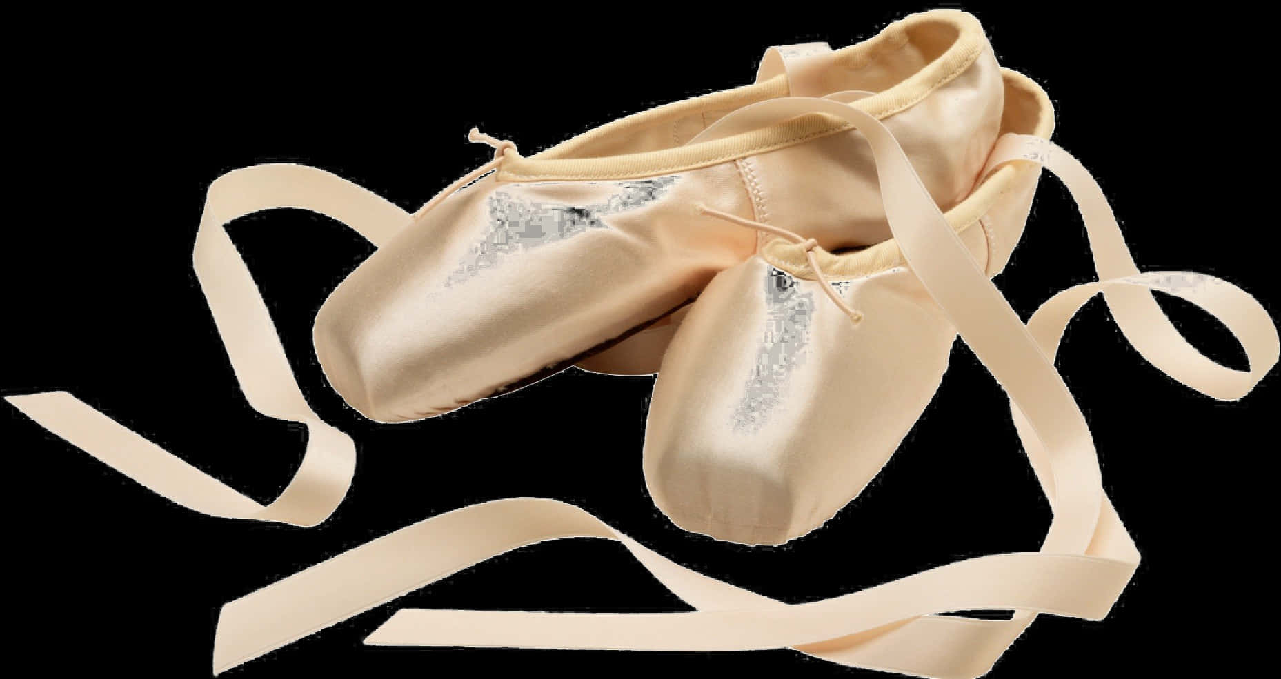 Ballet Pointe Shoes Black Background PNG