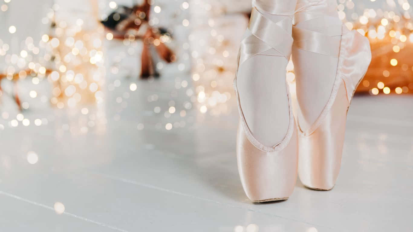 Ballet Pointe Shoes Glowing Bokeh Wallpaper