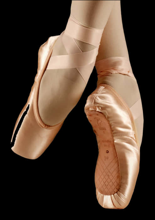 Ballet Pointe Shoesin Action PNG