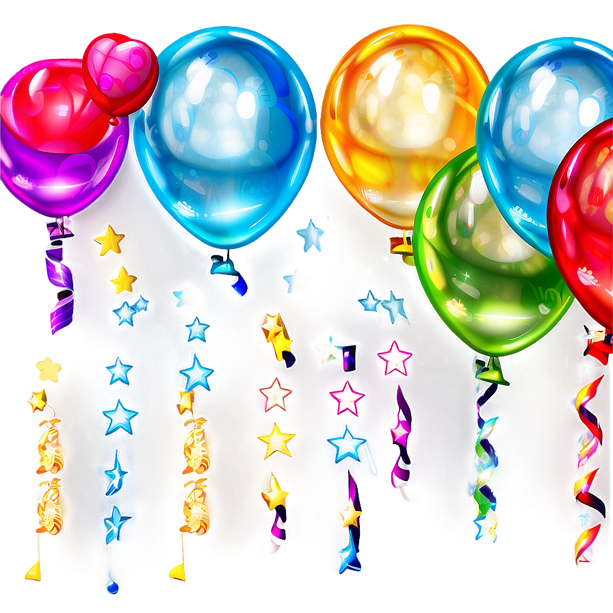 Balloon Decor Birthday Banner Png 06122024 PNG