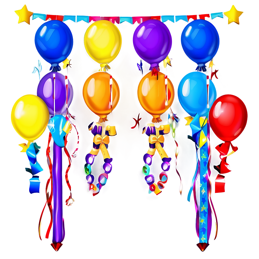 Balloon Decor Birthday Banner Png Uae PNG
