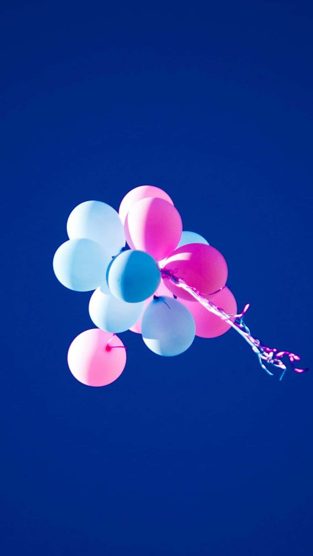 Image  “A Colorful Array of Balloons Taking Flight”
