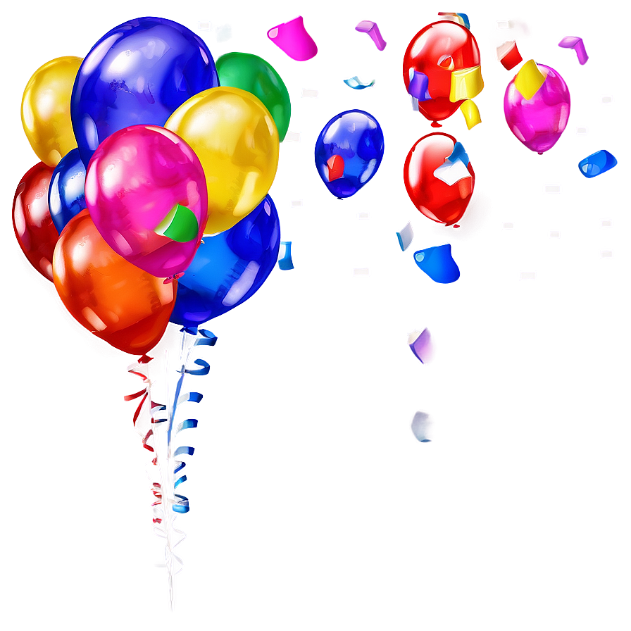 Balloon With Confetti Png 05032024 PNG
