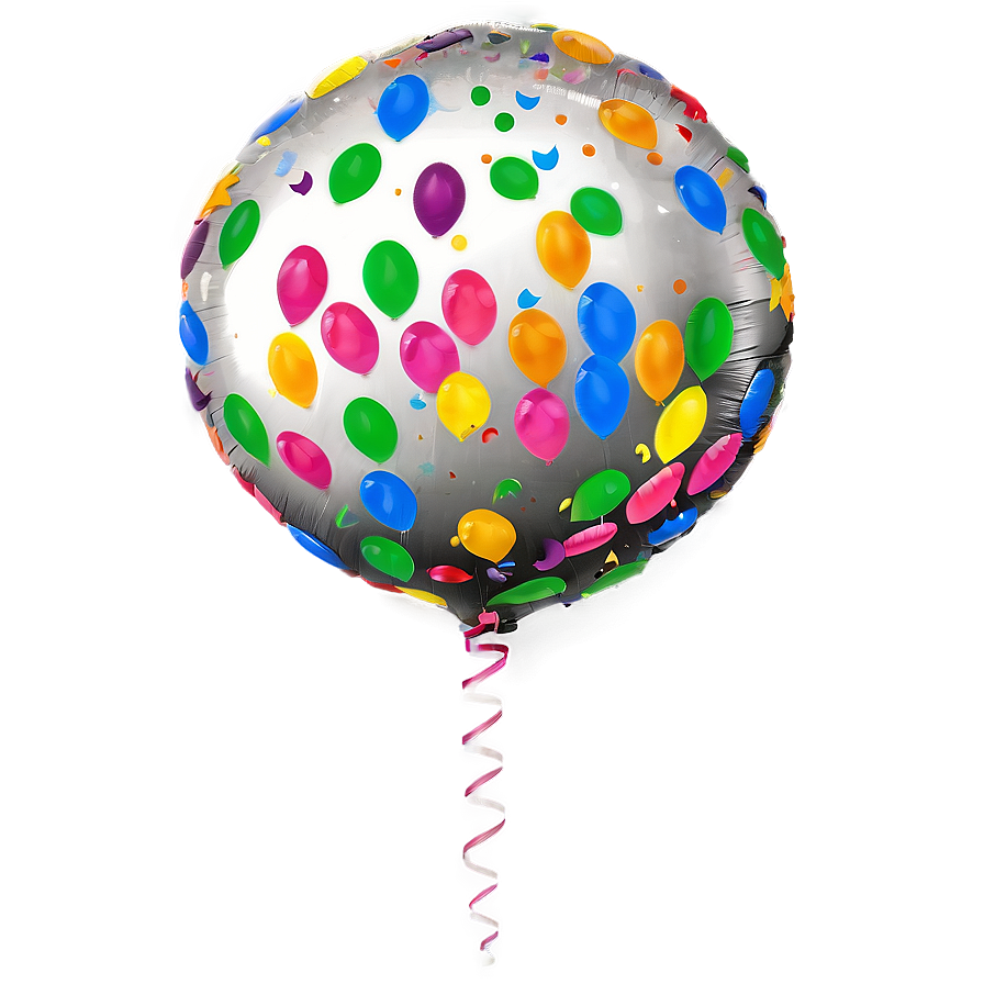 Balloon With Confetti Png Qfe87 PNG