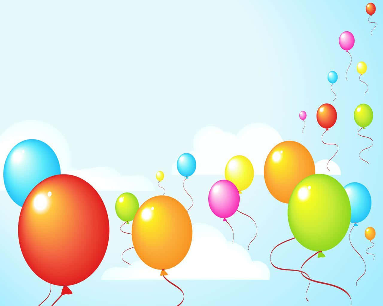 Balloons Background Colorful Balloons Clipart Background