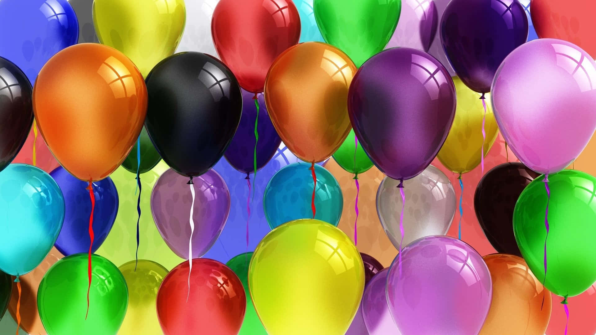 Farvefulde Fester Balloner svævende Baggrund Balloner til Computer