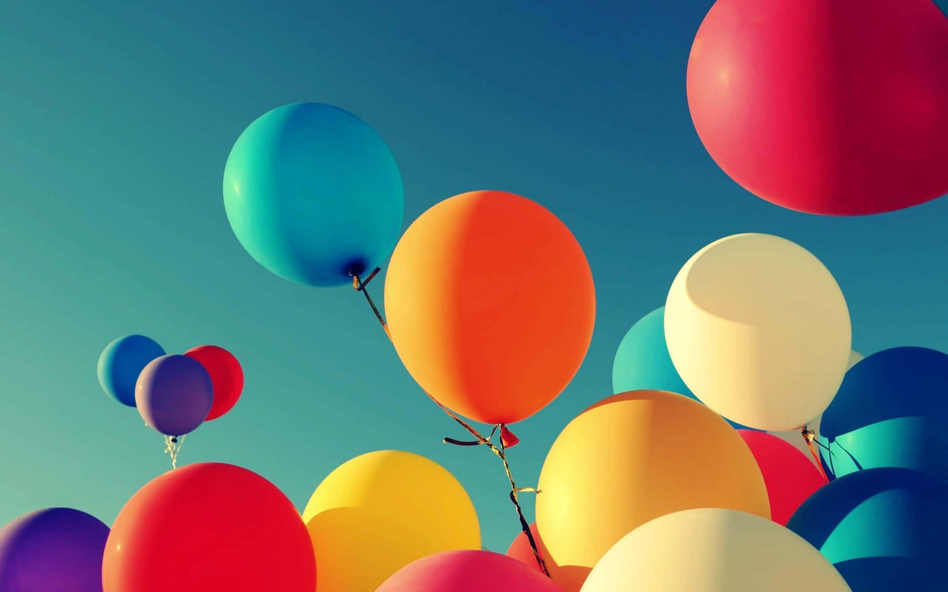 Balloons Background Floating Colorful Graphic Art