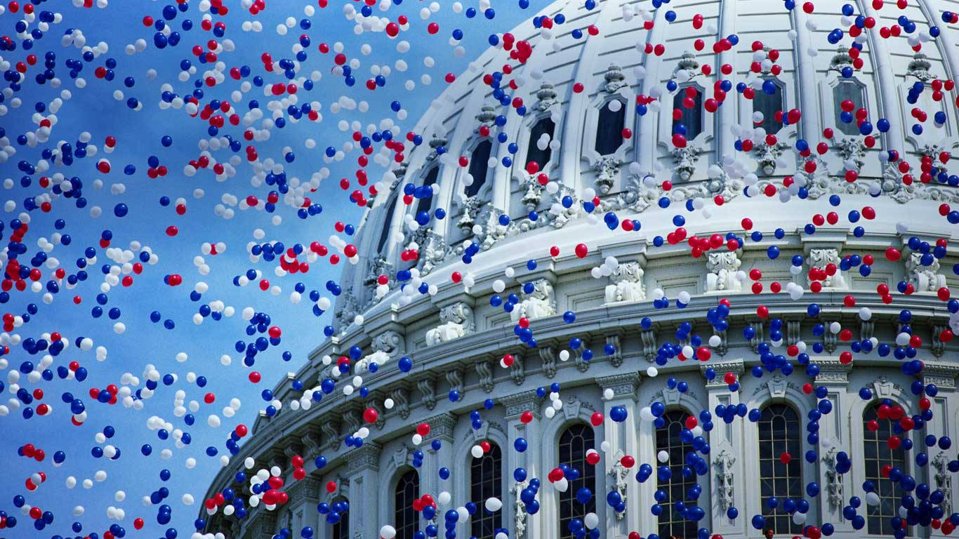 Balloons In United States Capitol Wallpaper