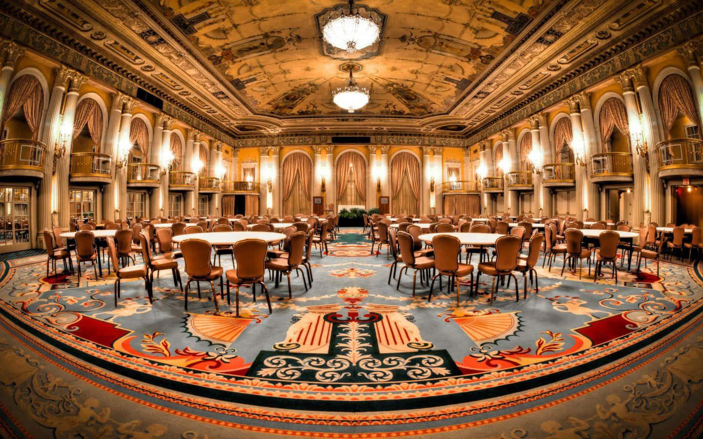 Enjoy a fun-filled evening with friends in a stunning ballroom.