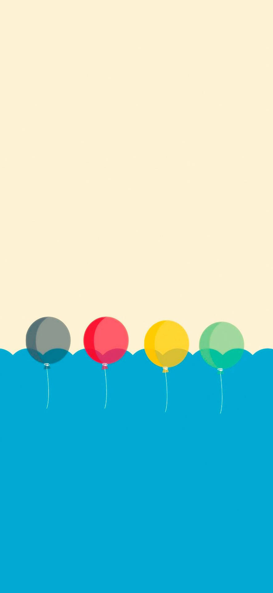 Balões Coloridos Minimalista Android Papel de Parede