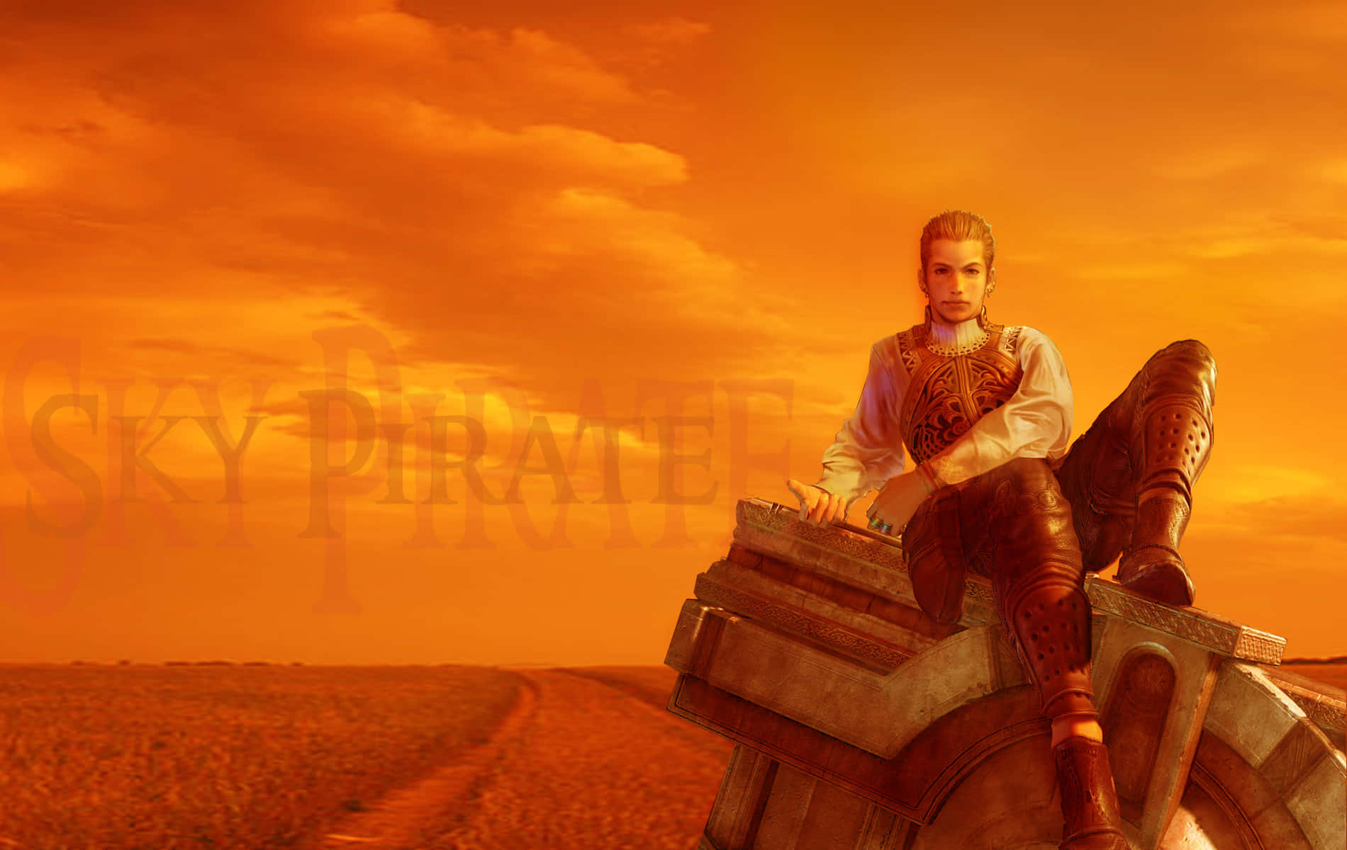 Balthier From Final Fantasy Xii In A Contemplative Stance Wallpaper