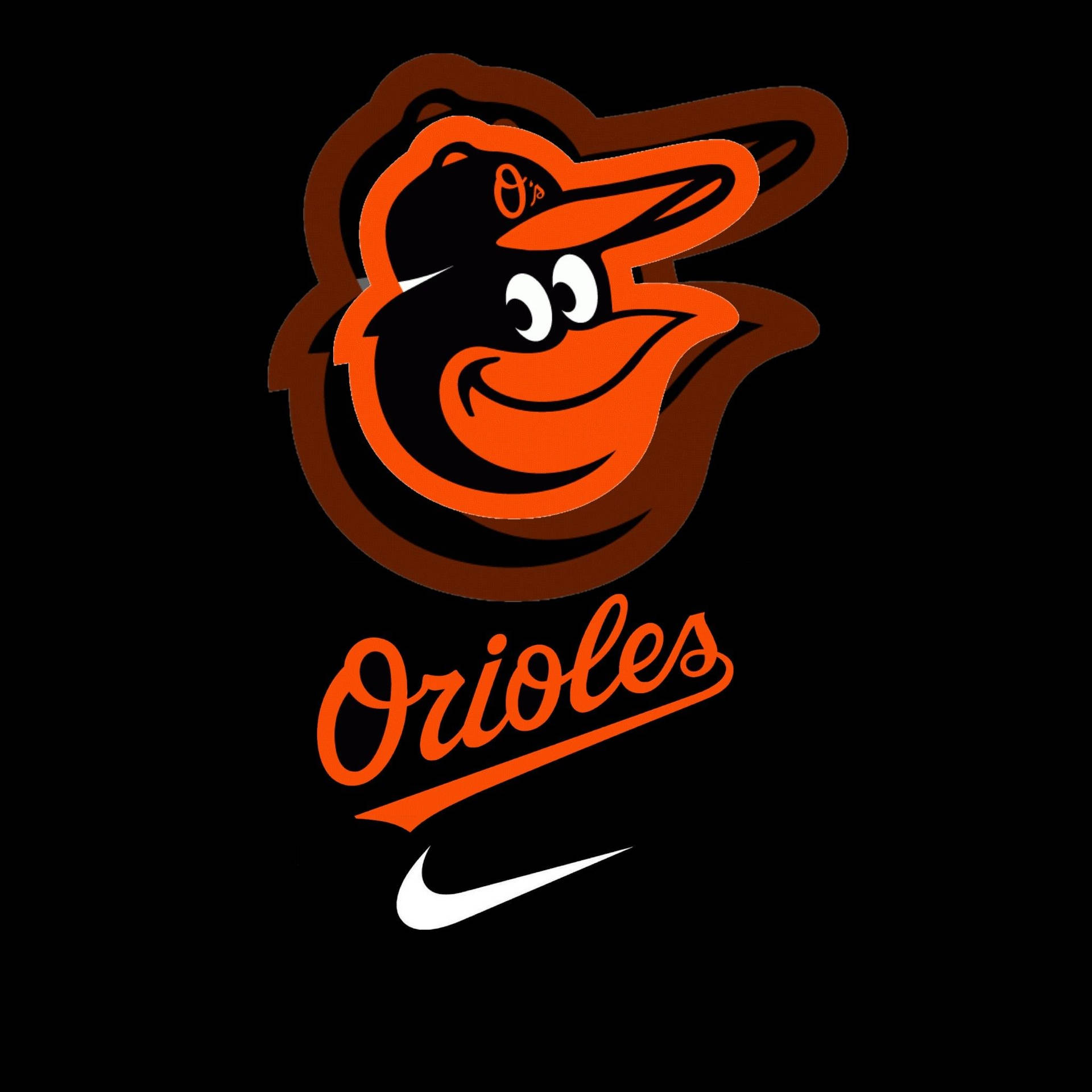 Baltimore Orioles og Nike Logo Tapet Wallpaper