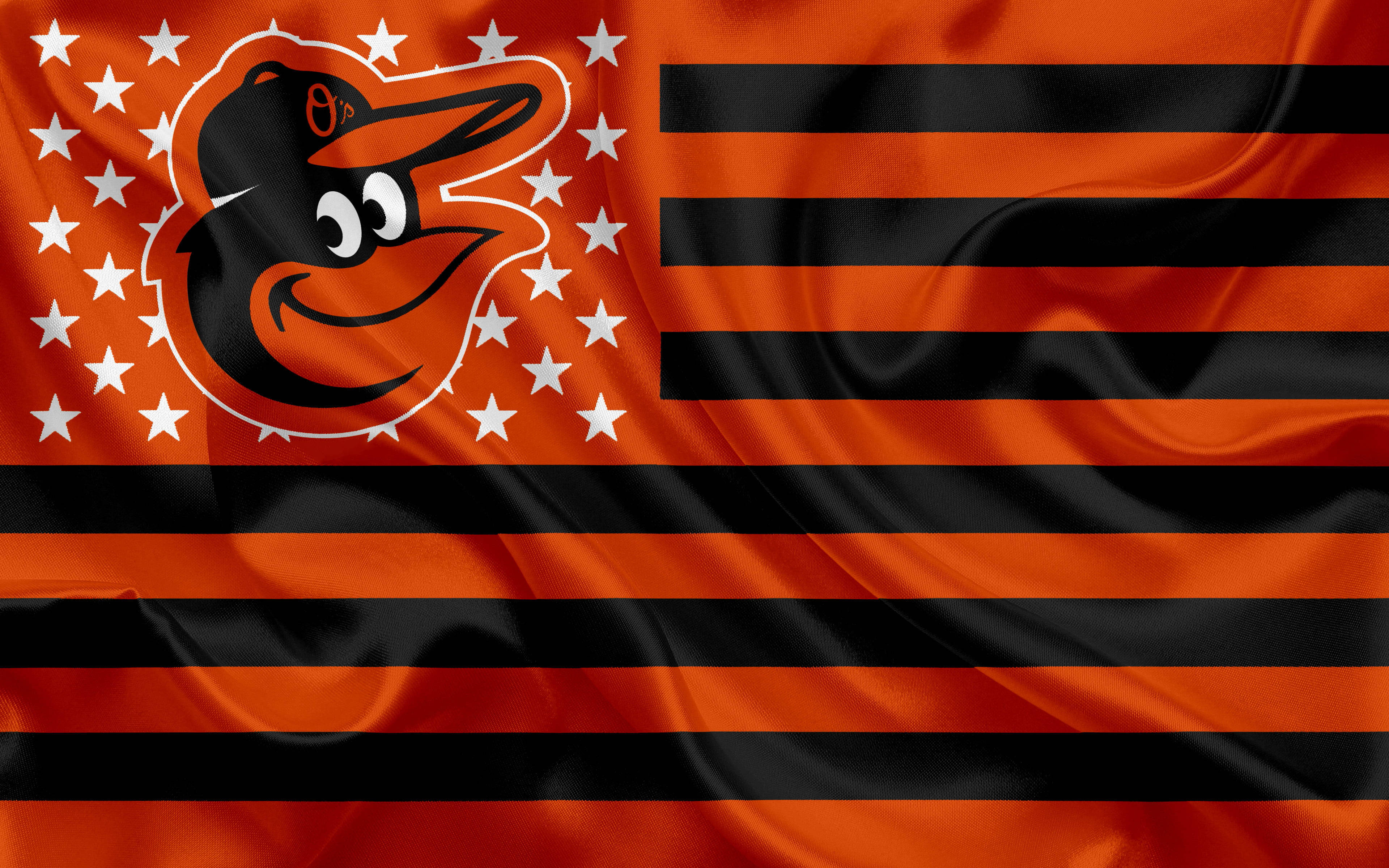 Udforsk et nyt unikt Baltimore Orioles-designflag. Wallpaper