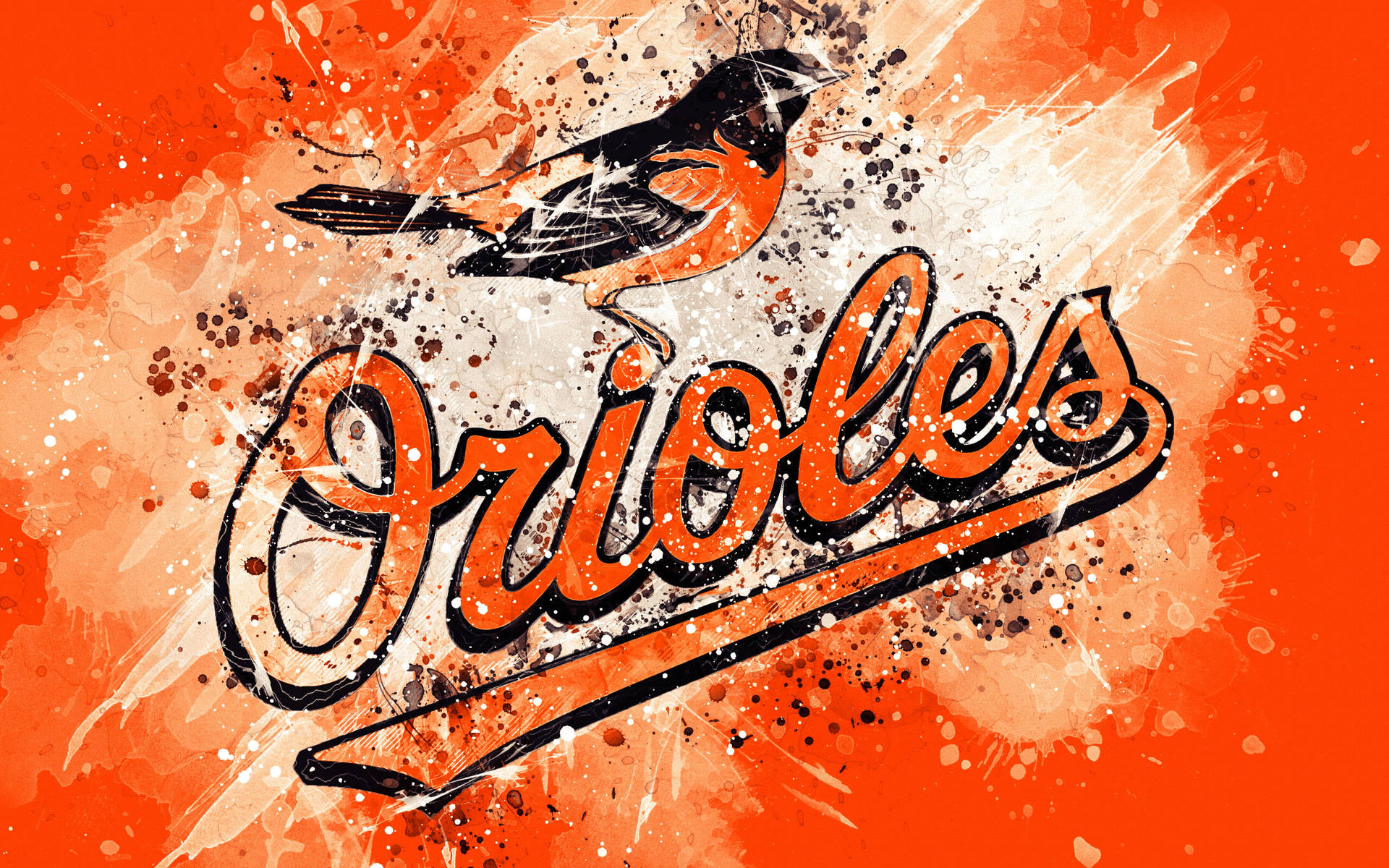 Download Baltimore Orioles Halftone Art Wallpaper