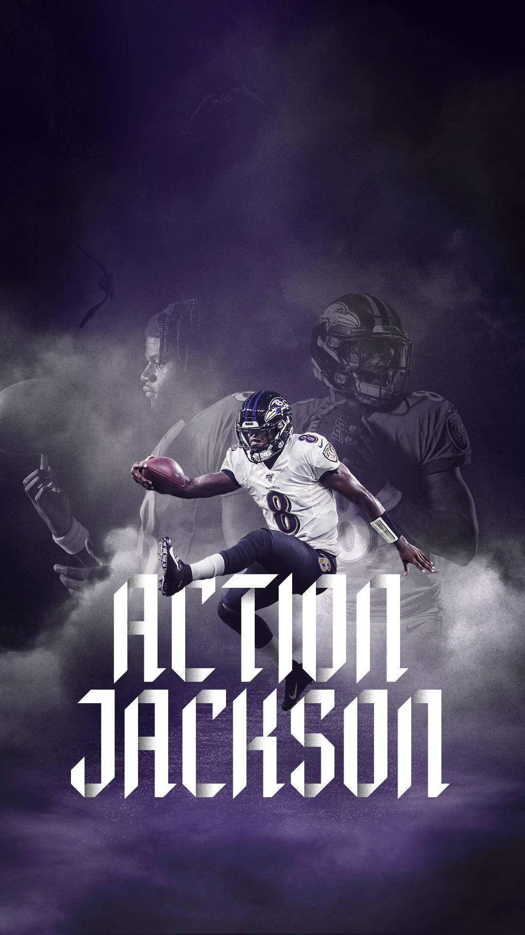 Baltimore Ravens Action Jackson Poster