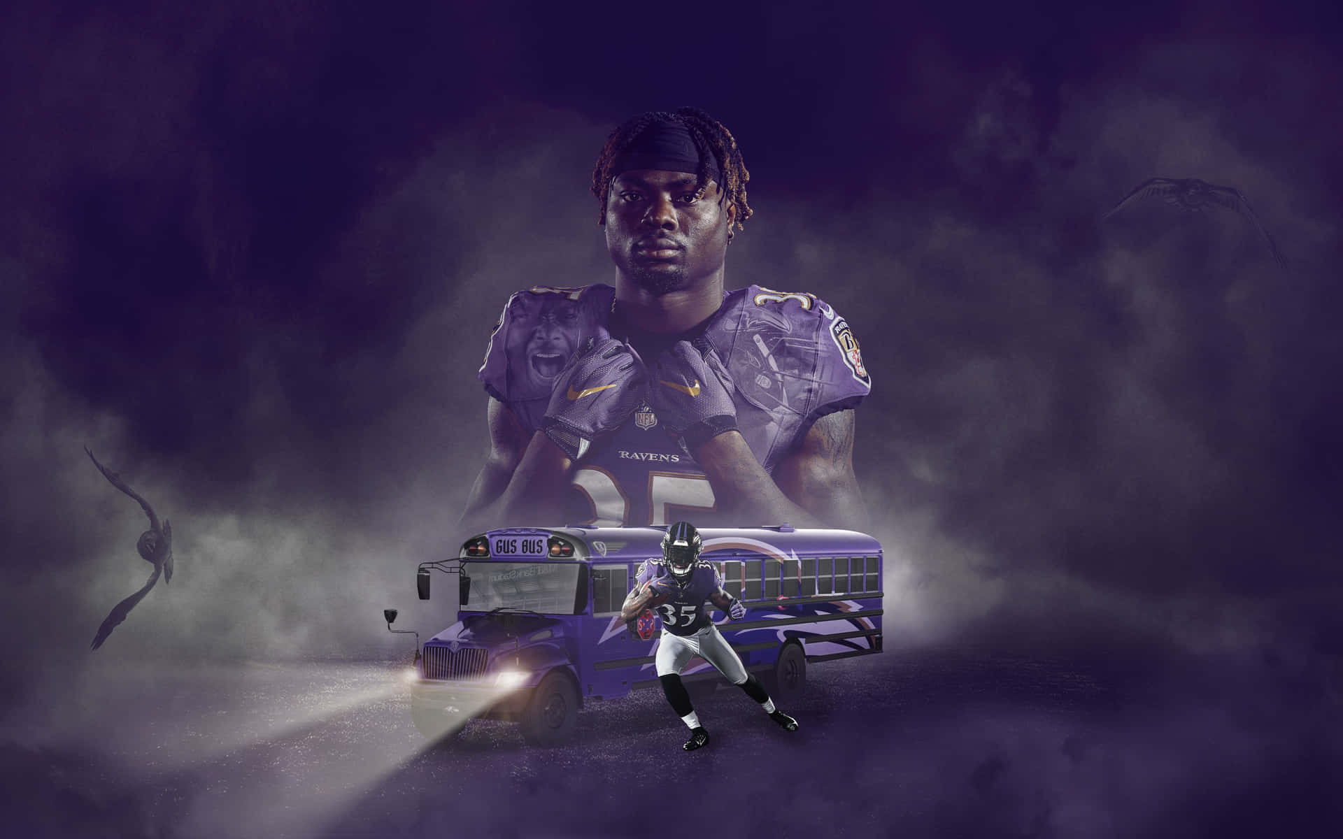 Represent Your Favorite NFL Team With This Classic Baltimore Ravens Background