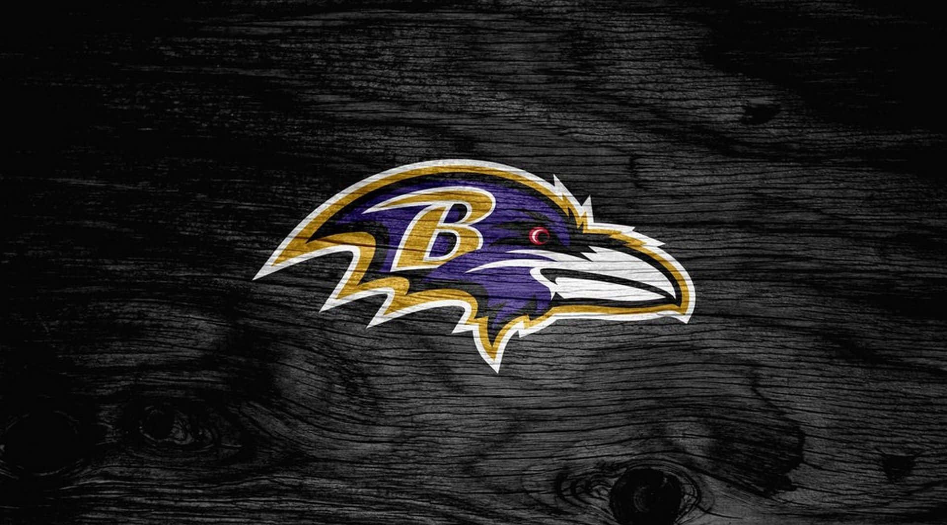 The majestic Baltimore Ravens logo.