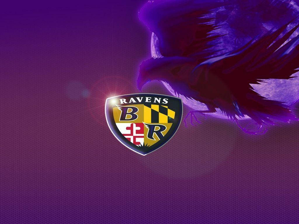 Baltimore Ravens Crest Purple Bird Art Wallpaper