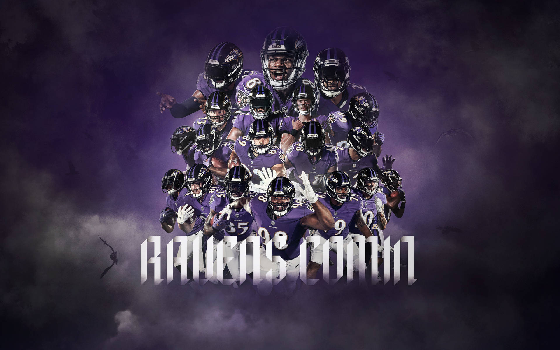 Baltimore Ravens Football Players Poster Wallpaper