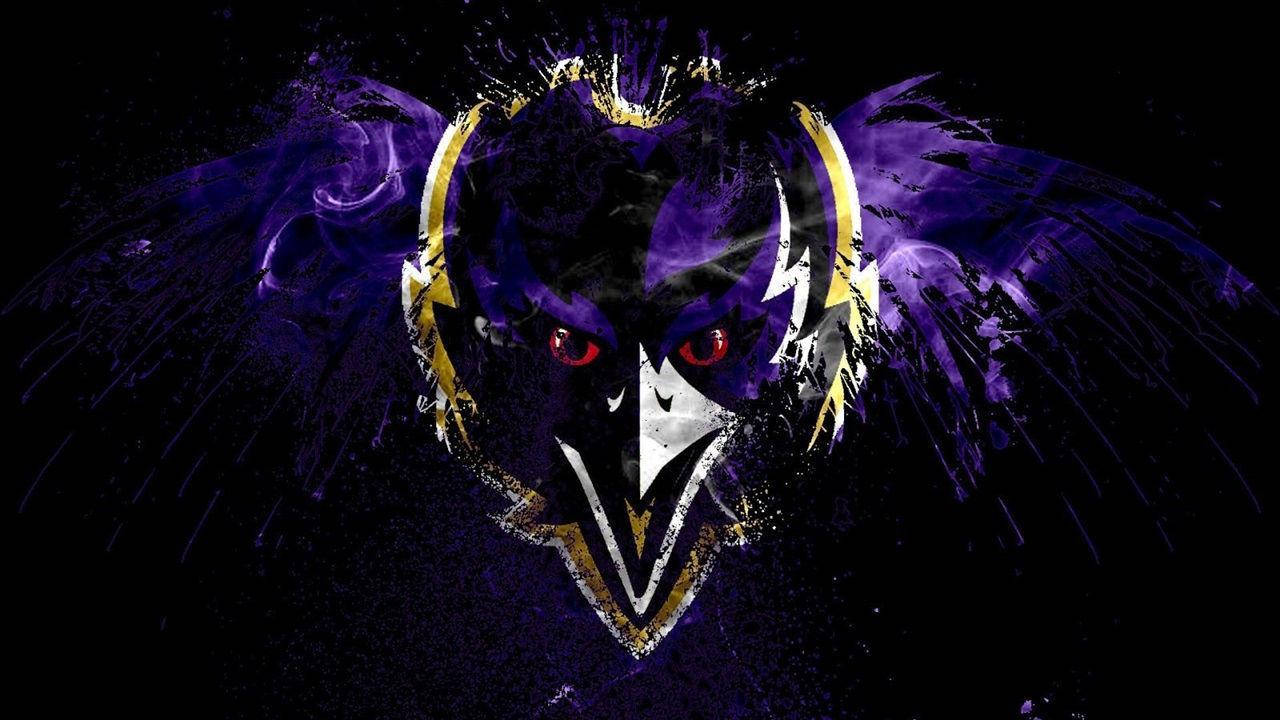 Baltimore Ravens Front Face Logo Art Wallpaper