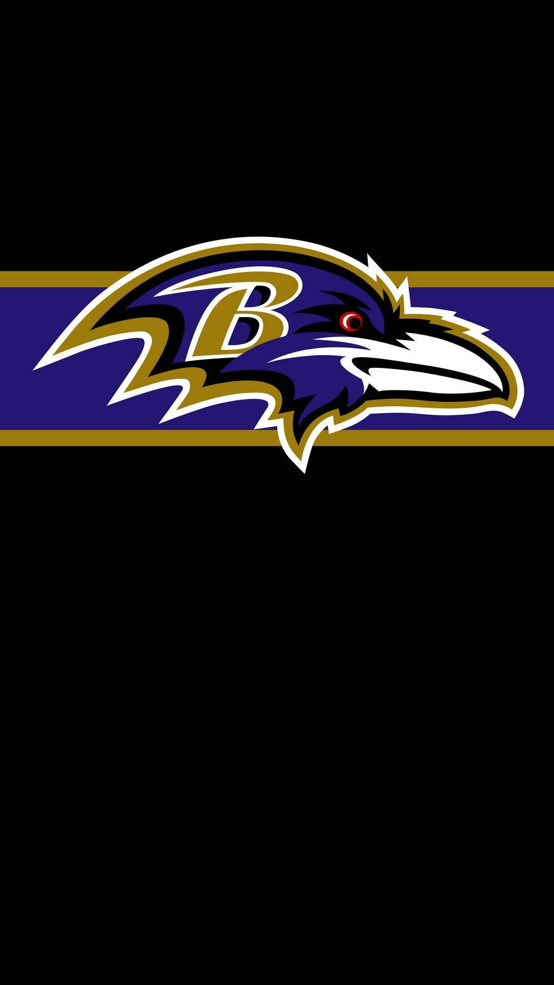 Sfondoper Iphone Con Il Logo Semplice Dei Baltimore Ravens. Sfondo
