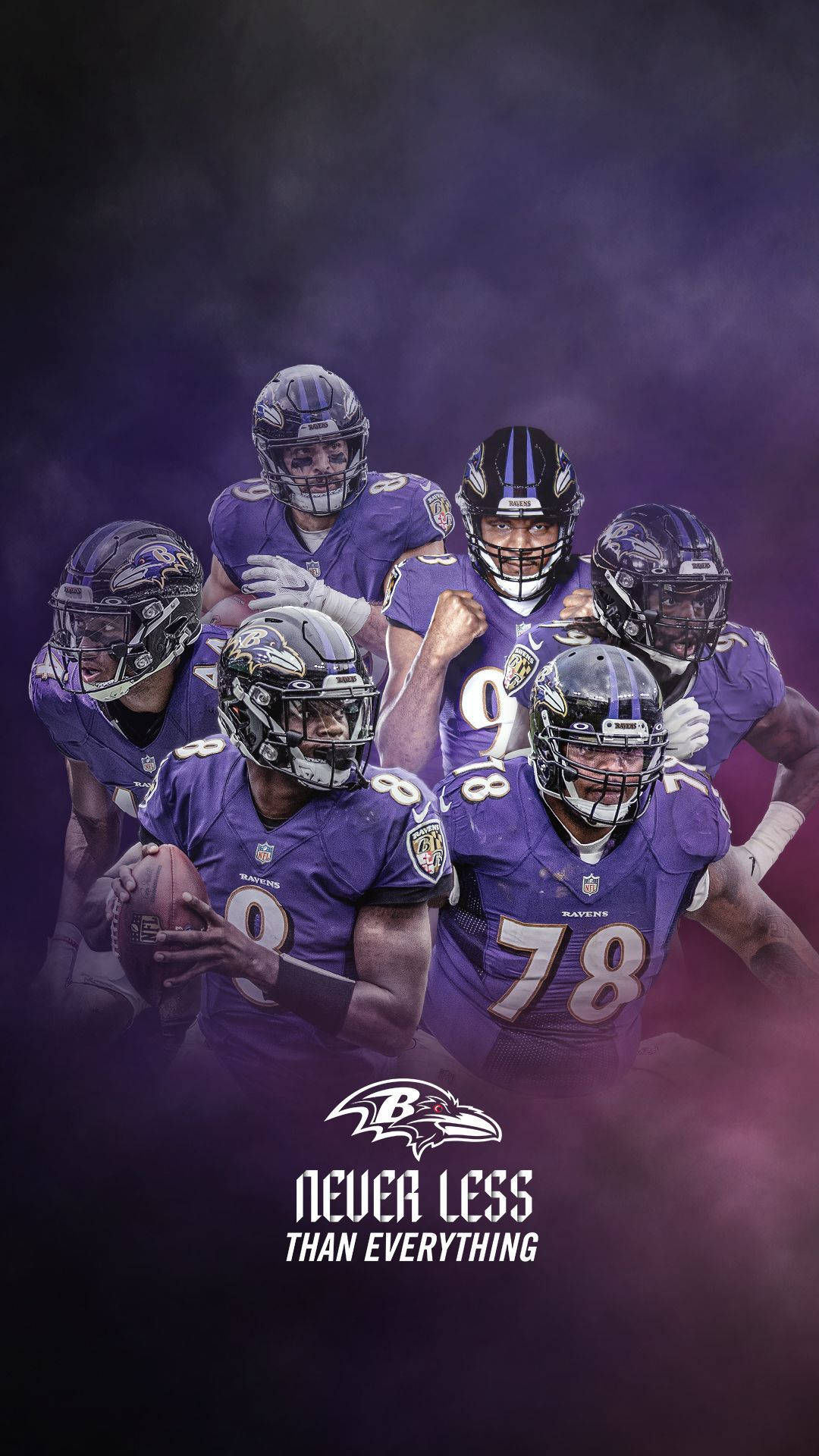 Enofficiell Baltimore Ravens Iphone För Fanatiska Supportrar. Wallpaper