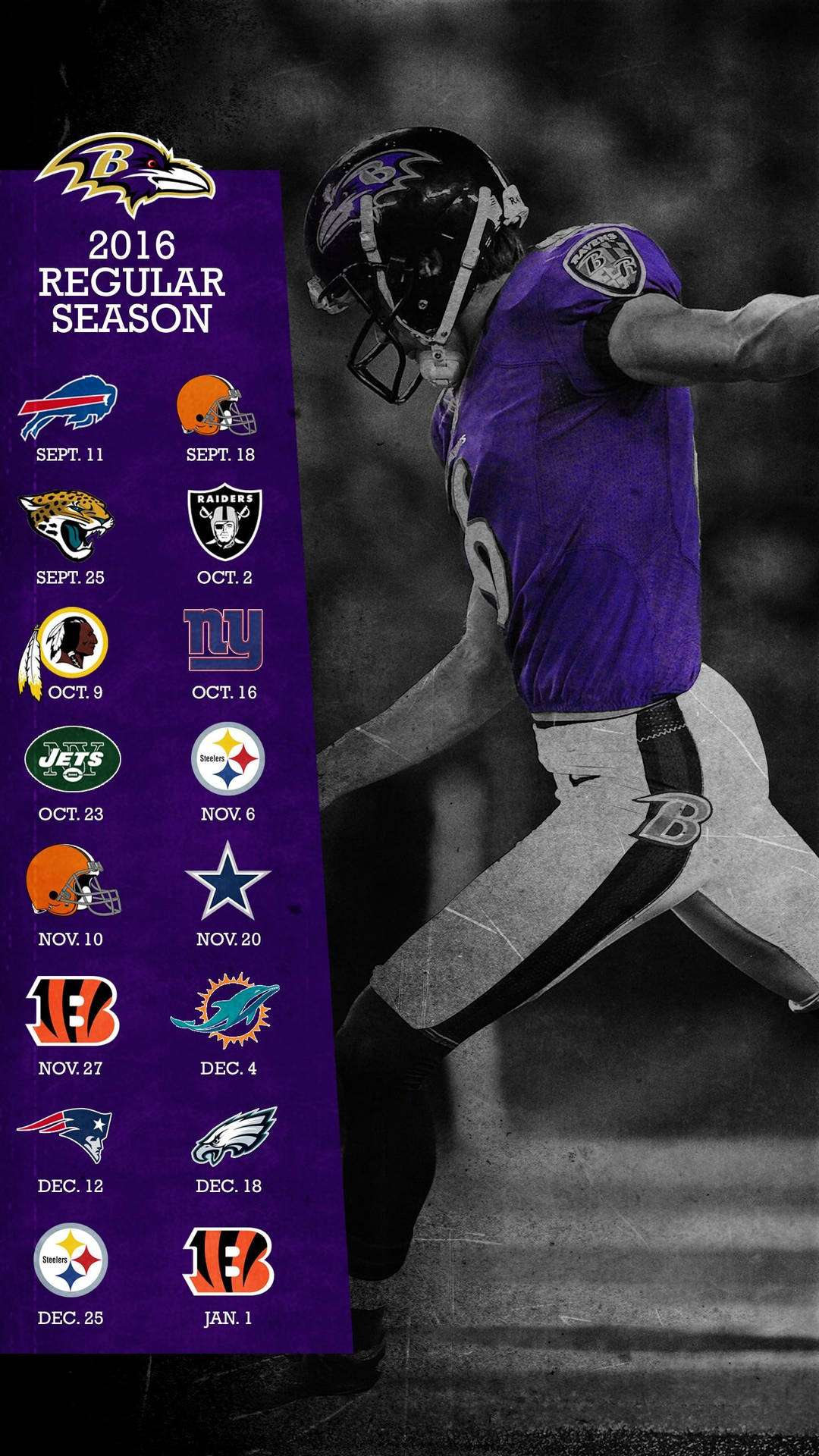 Ravens Baltimore Logo på en iPhone baggrund. Wallpaper