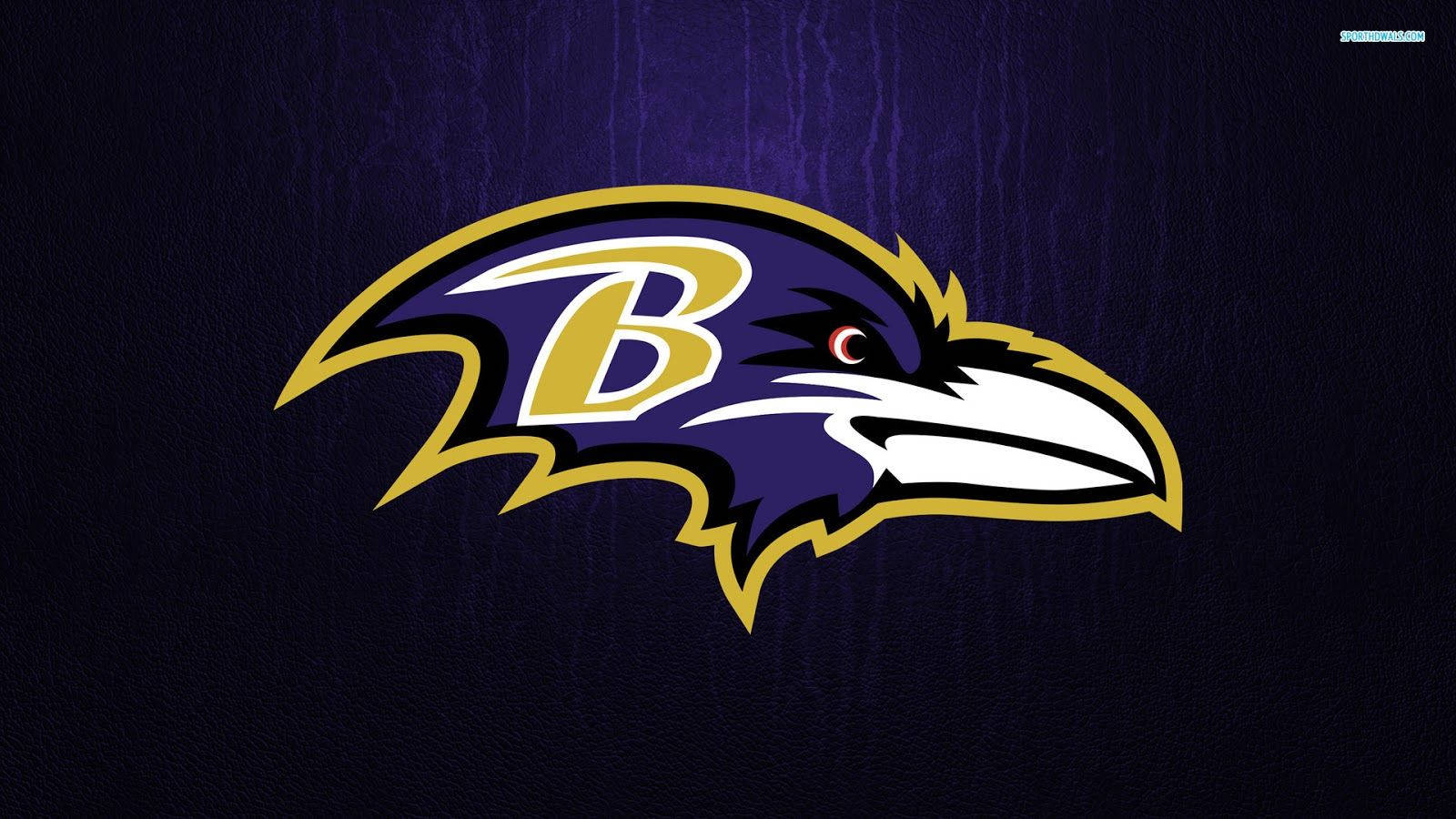 Baltimore Ravens Logo Indigo Leather Wallpaper