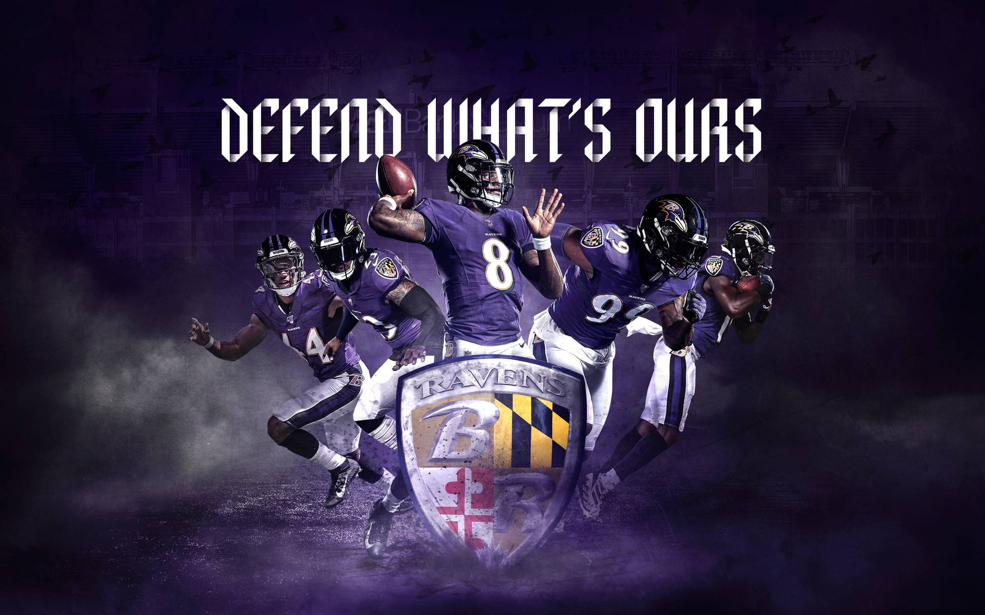 Baltimore Ravens Teaser Sports Poster Wallpaper
