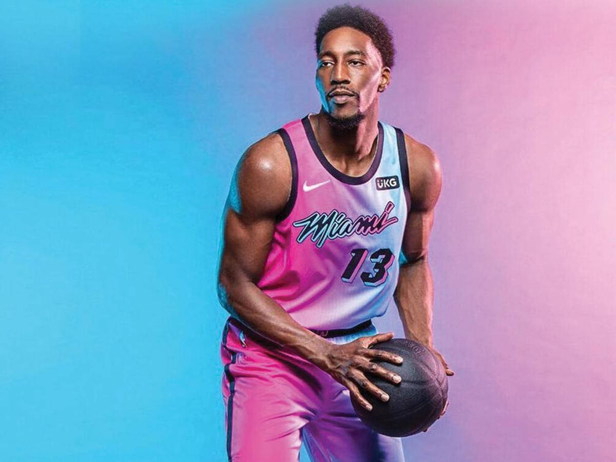 Bam Adebayo Against Blue And Pink