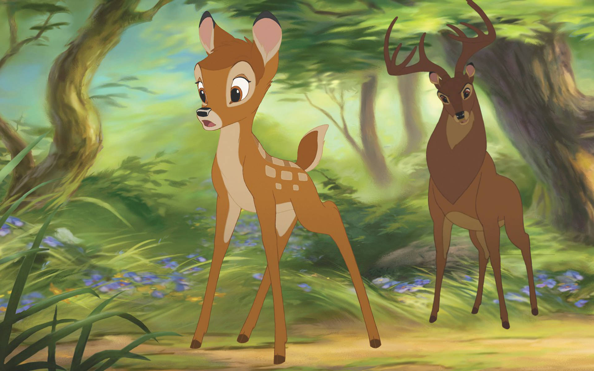 Bambi And Father Great Prince Background