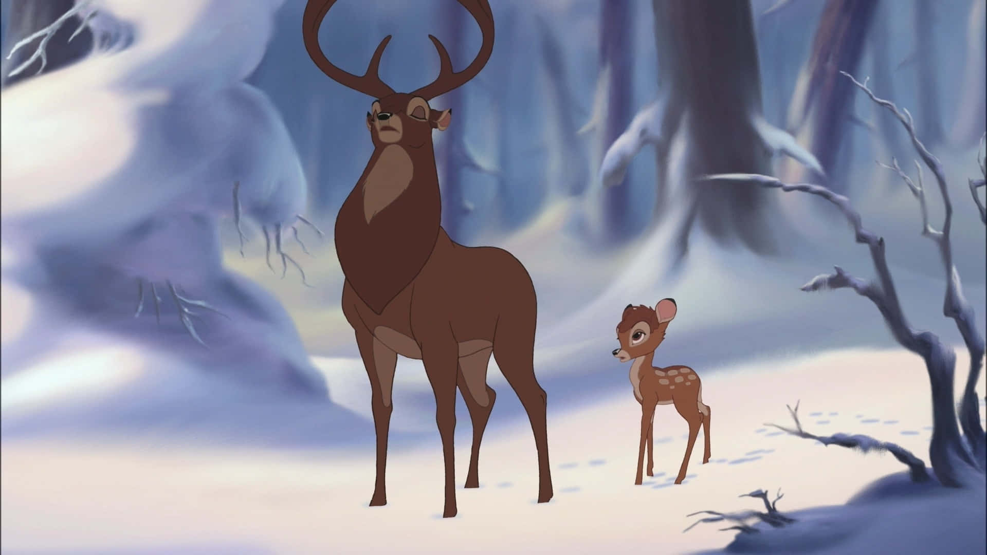 Følgmed Bambi, Mens Han Udforsker Skoven.