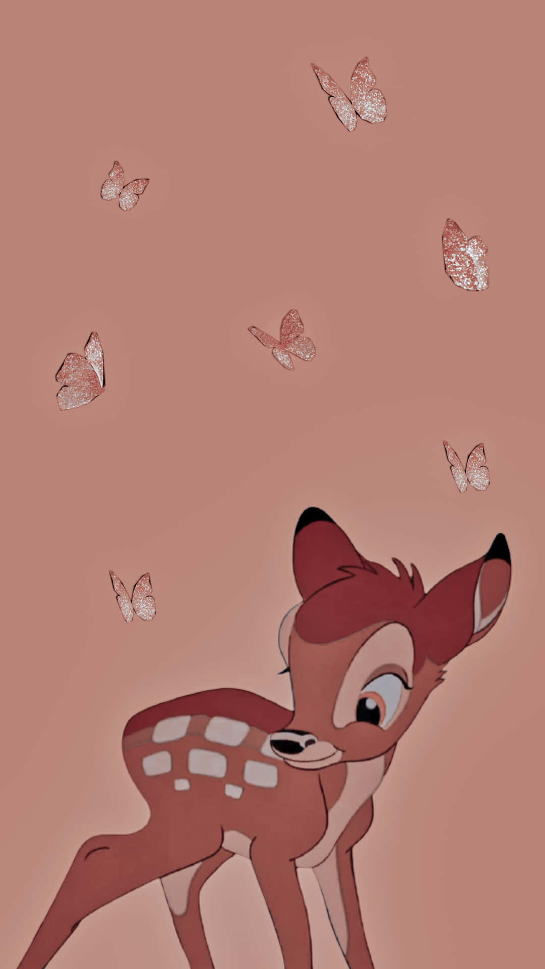 Bambispielerisch Durch Ein Feld Wilder Blumen Springend.