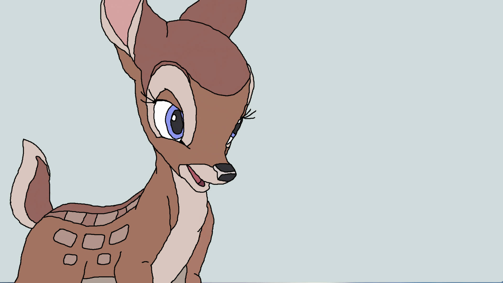 Bambi Digital Tegning Wallpaper