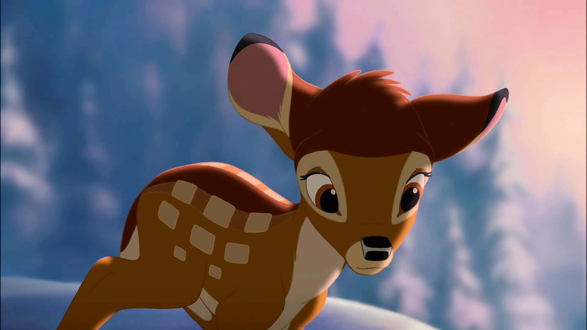 Eineherzergreifende Szene Aus Disneys Klassiker Bambi