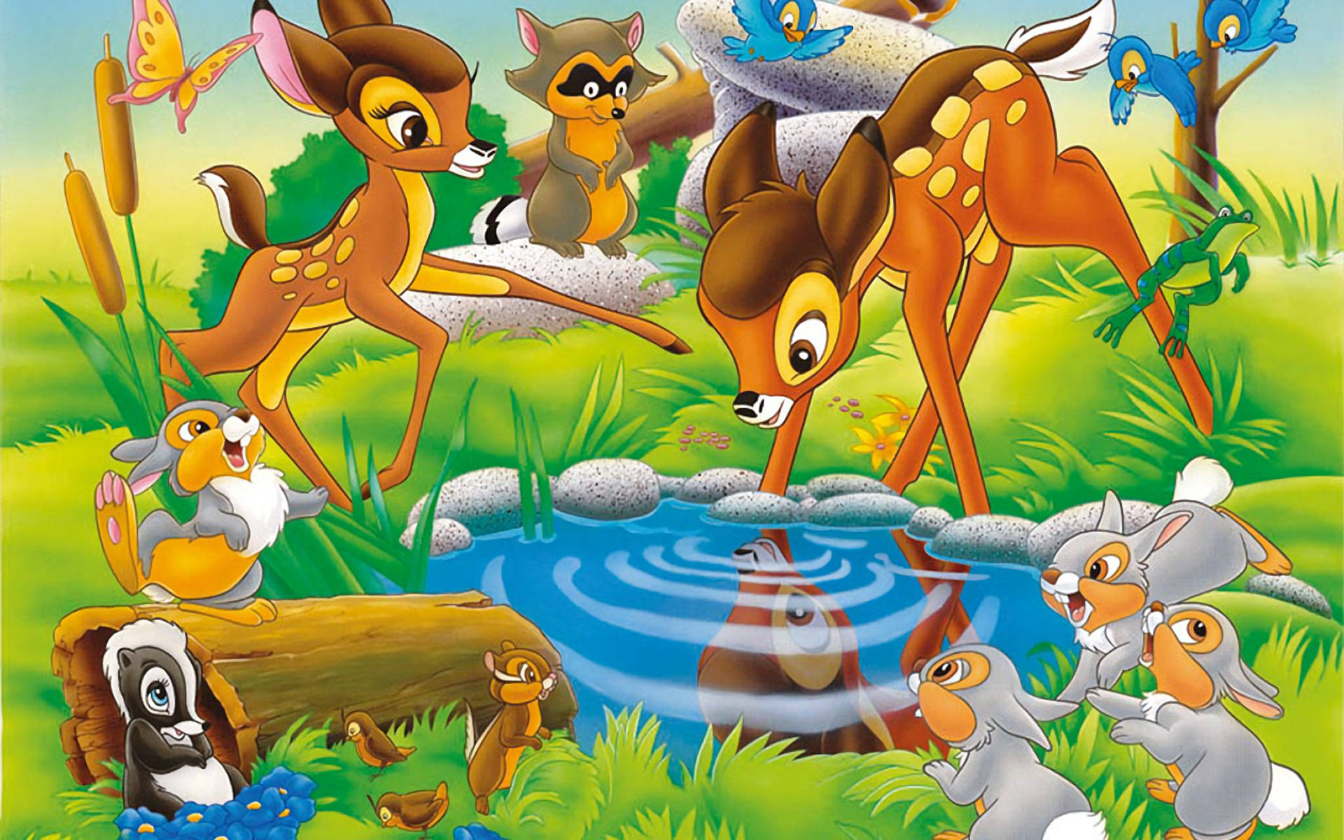 Bambi With Animal Friends Wallpaper