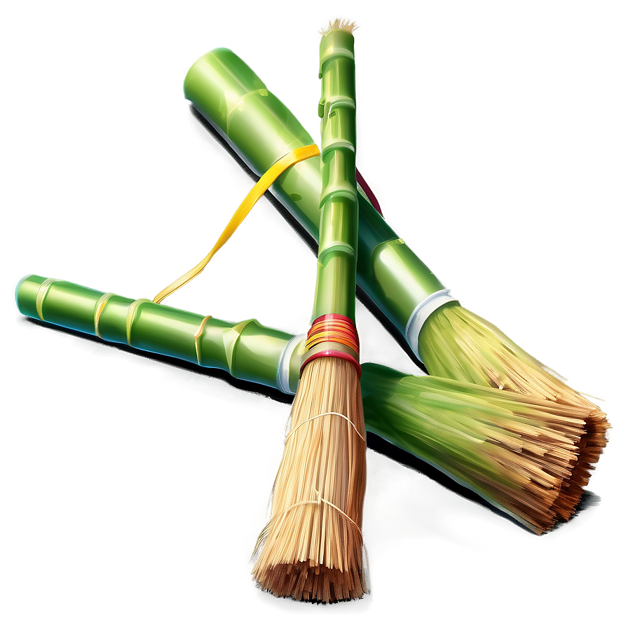 Bamboo Broom Png Tek PNG