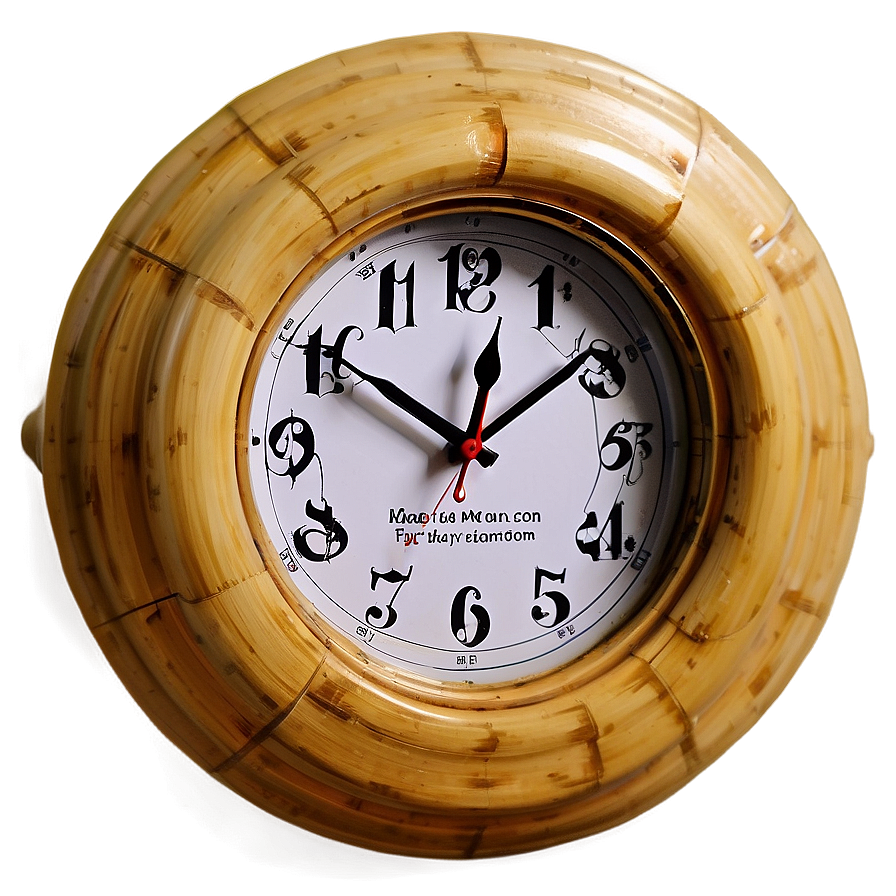 Bamboo Eco-friendly Clock Png Hkk PNG