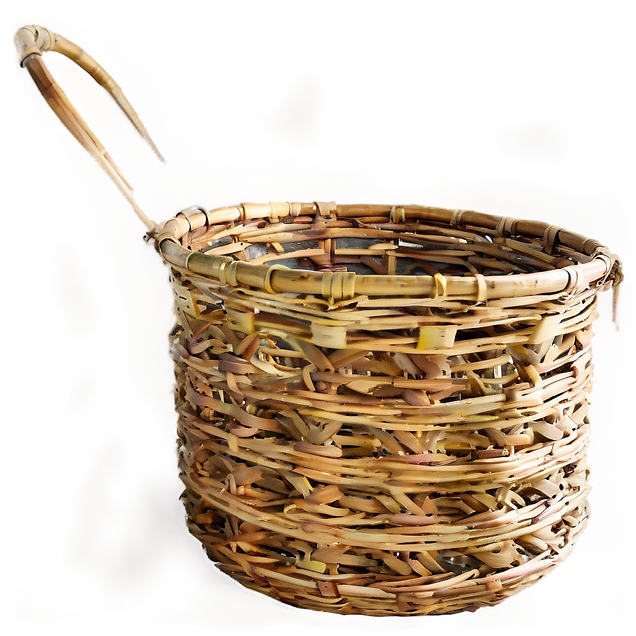 Bamboo Eco-friendly Laundry Basket Png 06132024 PNG