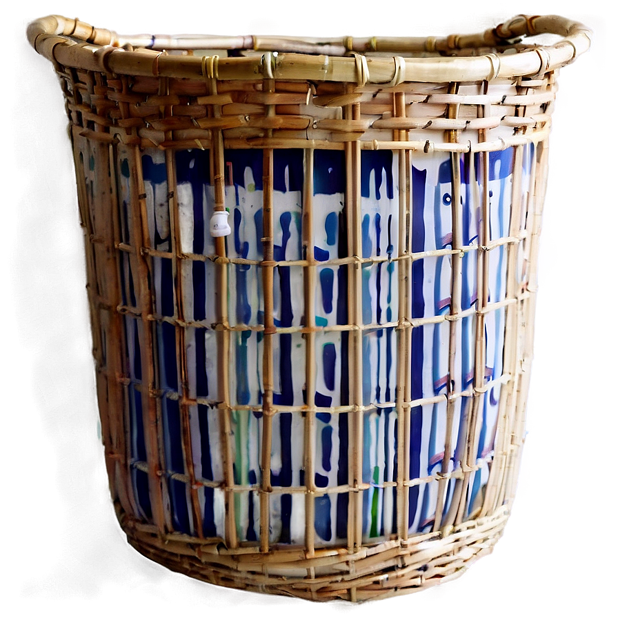 Bamboo Eco-friendly Laundry Basket Png Scy83 PNG