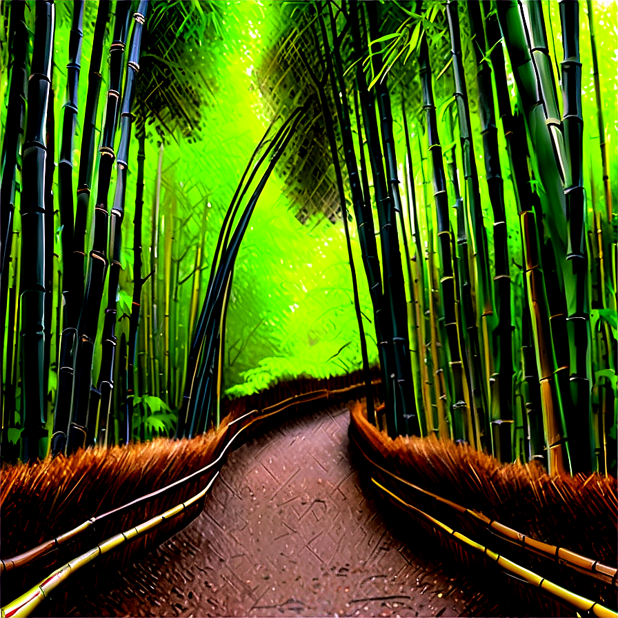 Bamboo Forest Path Png 18 PNG