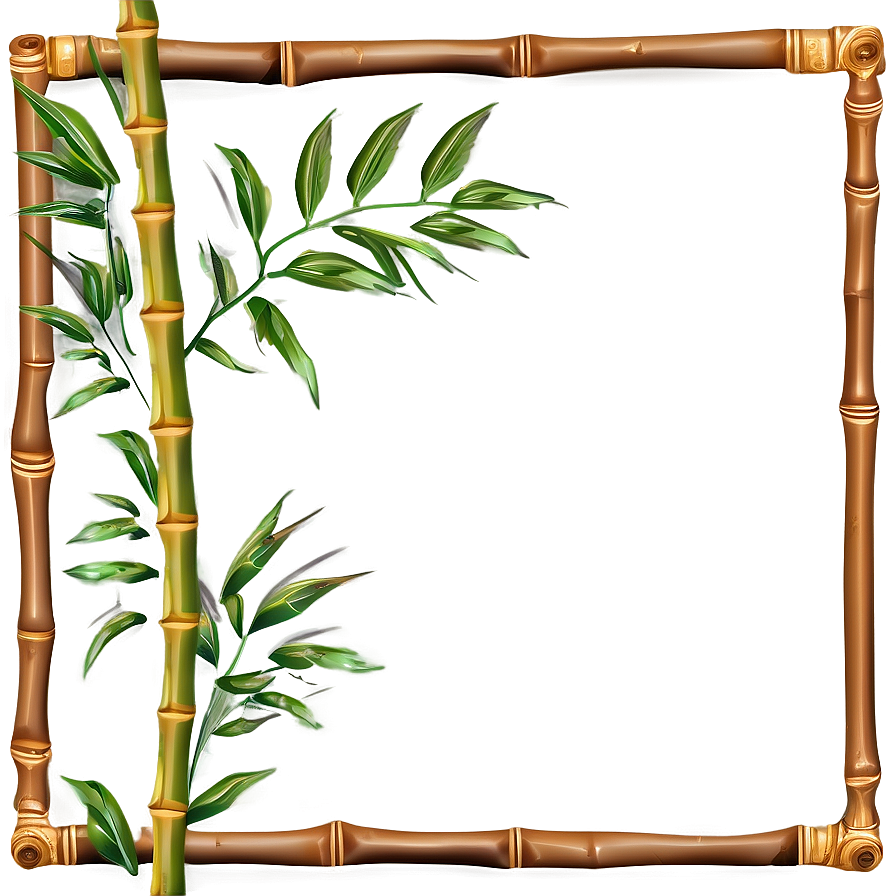 Bamboo Frame Border Png Ngn PNG