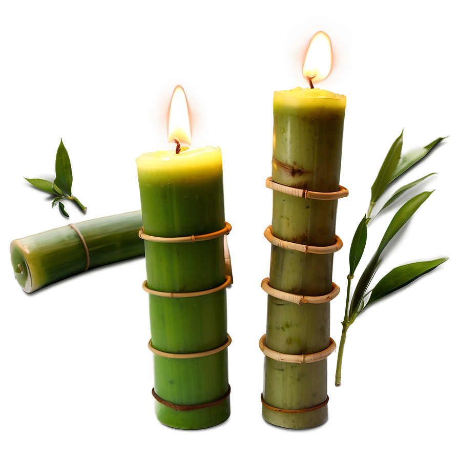 Download Bamboo Freshness Candle Png Kfi | Wallpapers.com